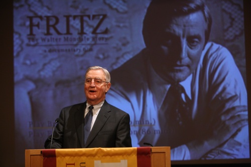 Walter F. Mondale at the screening of the documentary film "Fritz: The Walter Mondale Story,"