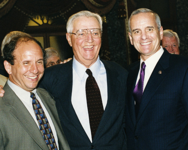 Vice President Mondale with Minnesota Senators Paul Wellstone and Mark Dayton 