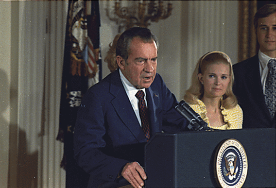 Nixon's farewell to his cabinet and members of the White House staff, August 9, 1974