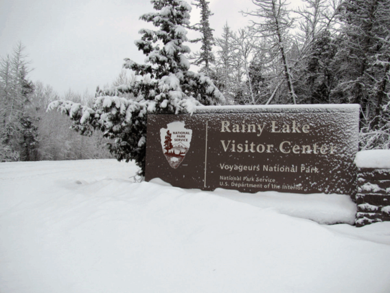 Entrance Sign to Rainy Lake Visitor Center