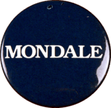 Blue "Mondale" button