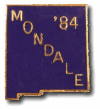 Purple pin "Mondale '84"